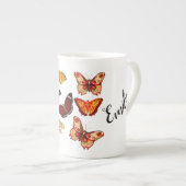 Aangepaste gepersonaliseerde vlinder porselein kop (Voorkant rechts)