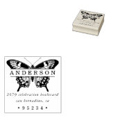 Aangepaste gepersonaliseerde vlinder vet naam en a rubberstempel (Gestempeld)
