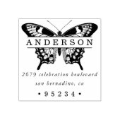 Aangepaste gepersonaliseerde vlinder vet naam en a rubberstempel (Afrduk)