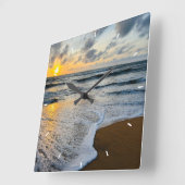 Aangepaste gepersonaliseerde wandklok Voeg uw eige (Hoek)