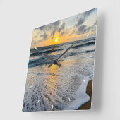Aangepaste gepersonaliseerde wandklok Voeg uw eige (Hoek)