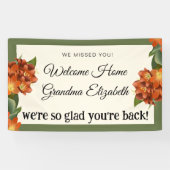Aangepaste gepersonaliseerde Welkom Home Sign Spandoek (Horizontaal)