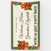 Aangepaste gepersonaliseerde Welkom Home Sign Spandoek (Verticaal)