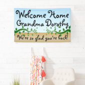 Aangepaste gepersonaliseerde Welkom Home Sign Spandoek (Insitu)
