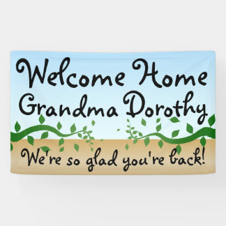 Aangepaste gepersonaliseerde Welkom Home Sign Spandoek