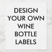 Aangepaste gepersonaliseerde Wijnfles Etiketten (6 (Enkel label)