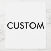 Aangepaste gepersonaliseerde Wijnfles Label Blank Wijn Etiket (Enkel label)