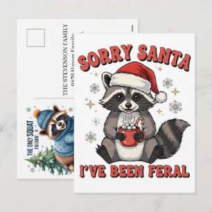Aangepaste gepersonaliseerde winter Kerstmis Wasbe Feestdagenkaart