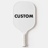Aangepaste Gepersonaliseerde WIT Handvat & Trim Pickleball Paddle (Voorkant)