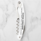 Aangepaste gepersonaliseerde witte Kurkentrekker f (Voorkant)