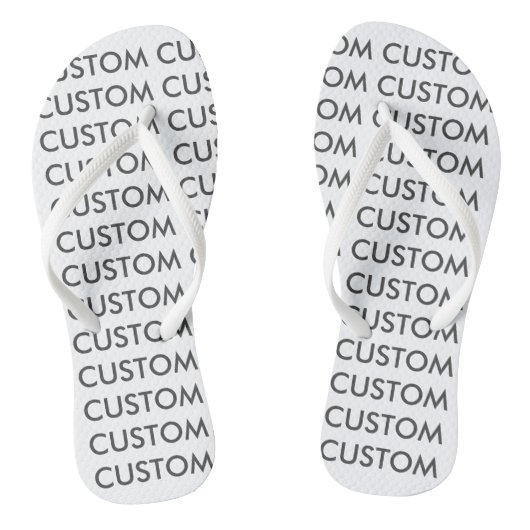 Aangepaste gepersonaliseerde Women's Thong Teensli Teenslippers (Voetbed)