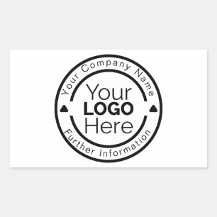 Aangepaste Gepersonaliseerde Zakelijke Logo Rubber Rechthoekige Sticker