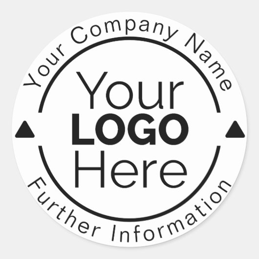 Aangepaste Gepersonaliseerde Zakelijke Logo Rubber Ronde Sticker (Voorkant)