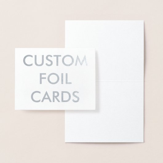 Aangepaste gepersonaliseerde zilverfolie Wenskaart Folie Kaarten (Display)
