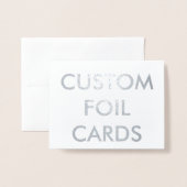 Aangepaste gepersonaliseerde zilverfolie Wenskaart Folie Kaarten (Voorkant met envelop)
