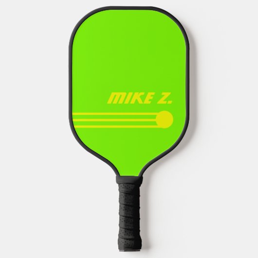 Aangepaste gepersonaliseerde Zure Kleuren Modern N Pickleball Paddle (Voorkant)