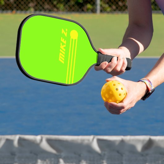 Aangepaste gepersonaliseerde Zure Kleuren Modern N Pickleball Paddle (Insitu)