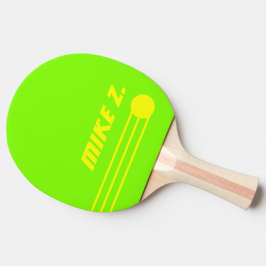 Aangepaste gepersonaliseerde Zure Kleuren Modern Tafeltennisbatje (Zijkant)
