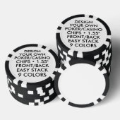 Aangepaste Gepersonaliseerde ZWARTE CASINO / POKER Chips (Opstapeling)