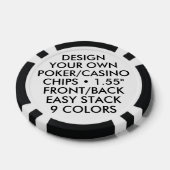 Aangepaste Gepersonaliseerde ZWARTE CASINO / POKER Chips (Enkel)