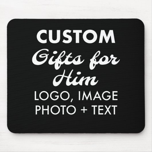 Aangepaste gepersonaliseerde zwarte Muismat (Voorkant)