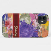 Aangepaste geperste kleurrijke bloemen kunst iphon Case-Mate iPhone case (Achterkant (horizontaal))