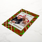 Aangepaste geplakte kerst Warm Wishes Foto Gold Folie Feestdagenkaart (Gedraaid)