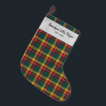 Aangepaste geplakte lan Buchanan Tartan Check Fami Kleine Kerstsok<br><div class="desc">Schattige warm, en feestelijk onze gepersonaliseerde tartan print Clan Buchanan kerstkousen zal opvrolijken elke open haard. Voeg uw aangepaste naam toe aan deze zachte en ruime kousen, door op de knop "Personaliseren" hierboven te klikken en u bent zeker klaar voor leuke feestdagen dit jaar. TIP: Combineer het met je nieuwe...</div>