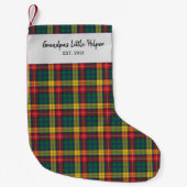 Aangepaste geplakte lan Buchanan Tartan Check Fami Kleine Kerstsok (Voorkant)