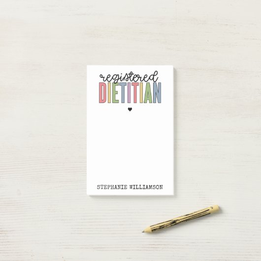 Aangepaste geregistreerde diëtititititiaanse multi post-it® notes (Op bureau)