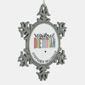 Aangepaste geregistreerde diëtititititiaanse multi tin sneeuwvlok ornament (Links)