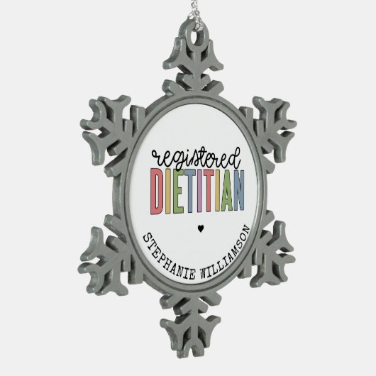 Aangepaste geregistreerde diëtititititiaanse multi tin sneeuwvlok ornament (Links)