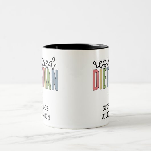 Aangepaste geregistreerde diëtititititiaanse multi tweekleurige koffiemok (Center)