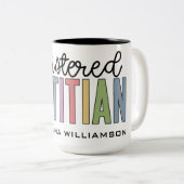 Aangepaste geregistreerde diëtititititiaanse multi tweekleurige koffiemok (Voorkant rechts)