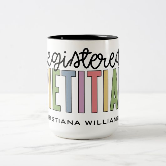 Aangepaste geregistreerde diëtititititiaanse multi tweekleurige koffiemok (Center)