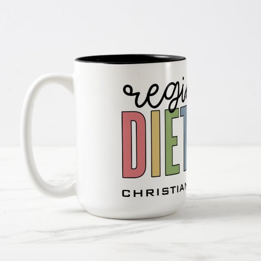 Aangepaste geregistreerde diëtititititiaanse multi tweekleurige koffiemok (Links)