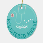 Aangepaste geregistreerde verpleegkundige stethosc keramisch ornament (Links)