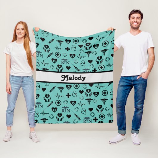 Aangepaste geregistreerde verpleegsters fleece deken (In situ)