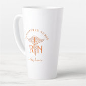 Aangepaste geregistreerde verpleegsters latte mok (Linkerhoek)