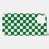Aangepaste geruite groene telefoonhoes Case-Mate iPhone case (Achterkant (horizontaal))