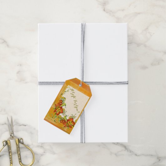 Aangepaste geschenk Labels | Herfstboeket Cadeaulabel (Met Touw)