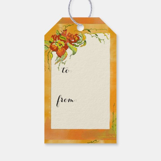 Aangepaste geschenk Labels | Herfstboeket Cadeaulabel (Achterkant)