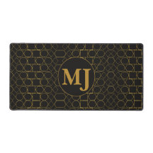 Aangepaste geschenk monogram goud geometrisch zwar