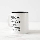 Aangepaste geschenken voor Hem Black Two-Tone Mok (Voorkant links)