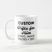 Aangepaste geschenken voor Hem Classic Witte Mok 1 (Links)