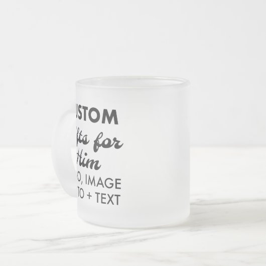 Aangepaste geschenken voor Hem Frosted Glass Mok 1 (Voorkant links)