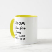 Aangepaste geschenken voor Hem Geel Combo Mok 11oz (Voorkant links)