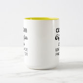 Aangepaste geschenken voor Hem Gele Twee-Tone Mok  (Center)