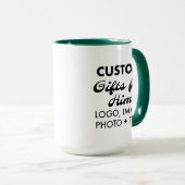Aangepaste geschenken voor Hem Hunter Green Combo  Mok (Voorkant rechts)
