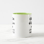 Aangepaste geschenken voor hem Lime Green Two-Tone Tweekleurige Koffiemok (Center)